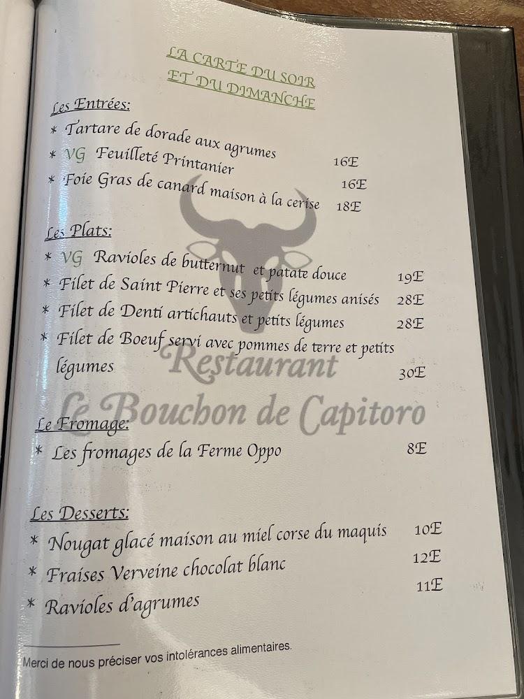 Le Bouchon de CAPITORO - Menu Image 1